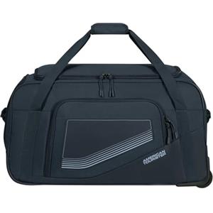 American Tourister City Racer - Borsone con Ruote 68 cm, 98 L - Ampio Spazio & Scomparto Scarpe Separato - Idrorepellente, Manici Multipli, Resistente - Blu (Navy)