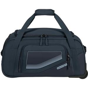 American Tourister City Racer - Borsone con Ruote 55 cm, 50 L - Bagaglio a Mano con Ampio Spazio e Scomparto Scarpe - Idrorepellente, Smart Sleeve, Resistente - Blu (Navy)