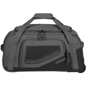 American Tourister City Racer - Borsone con Ruote 55 cm, 50 L - Bagaglio a Mano con Ampio Spazio e Scomparto Scarpe - Idrorepellente, Smart Sleeve, Resistente - Nero
