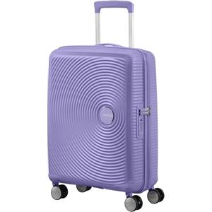 American Tourister Soundbox - Valigia Bagaglio a Mano 55 x 40 x 20/23 cm - Trolley Rigido da Cabina per EasyJet & la maggior parte delle compagnie aeree, Espandibile, 35.5/41L, Viola (Lavender)