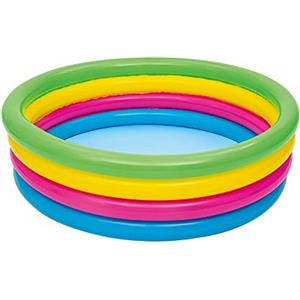 Bestway 51117 Piscinetta per bambini a 4 anelli colorati, 3 anni+