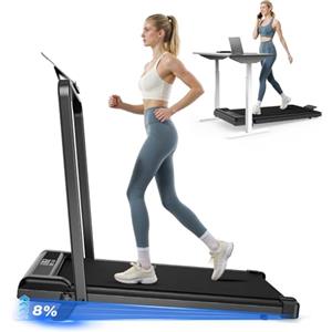 HOMEFITNESSCODE Tapis Roulant per Ginocchia Fragili: Pendenza 7%, 2.5HP, Ammortizzato, Display LED