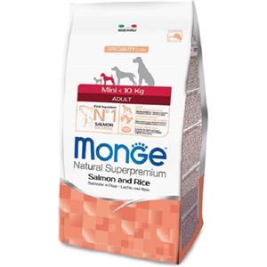 Monge Natural Superpremium Mini Adult, Salmone e Riso, 7.5 Kg