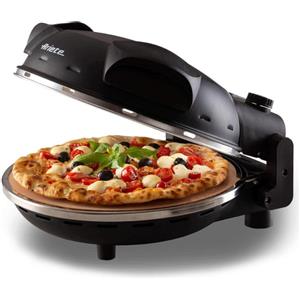 ARIETE FORNO PIZZA NERO (0917/00) - PIASTRA IN PIETRA REFRATTARIA - 5 LIVELLI COTTURA - 1200W ARI917/00 - ARI917/00