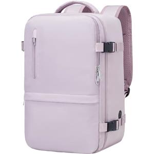 Xkdoai Zaino 40x30x20 per Ryanair Zaino da Viaggio Bagaglio a Mano 40x30x20 Ryanair con Borsa Antifurto e Tasca per Bottiglie per Viaggi Brevi Chiaro Viola