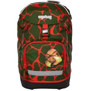 ergobag Prime Zaino Scolastico elementare per Bambini, Idrorepellente, ergonomico, 20 litro, 1100g Fire DragonBear - Arancione