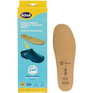 Scholl Solette Antistatiche in Memory Cushion, Solette Unisex per Clog Evo, Taglia 38-39, Confezione da 1 paio