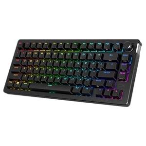 HyperX Alloy Rise 75 Wireless - Tastiera meccanica da gioco 75% sostituibile a caldo, PC, fino a 80 ore di retroilluminazione accesa, doppio wireless 2,4 GHz e Bluetooth