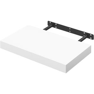 WOLTU Mensola da Muro Rettangolare Scaffale Libreria a Parete Decorazione per Cameretta Ufficio Porta CD/Dvd in Legno Bianco 40cm RG9372ws