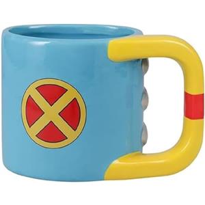 Paladone Tazza in ceramica grande ufficialmente autorizzata di Wolverine Marvel di Paladone, regalo novità per fan dei fumetti, con logo X-Men e design artigli a due lati, tazza da 550 ml per supereroi.