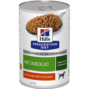 Hill's Prescription Diet Metabolic Cibo Umido per Cani con Pollo - 370 g, Alimento Dietetico per la Gestione del Peso