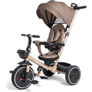 Chicco Gioco Triciclo 4in1, Triciclo evolutivo dai 6 mesi fino ai 4 anni, segue la crescita del bambino, Capote rimovibile, ruote in gomma EVA, maniglia telescopica, facile da piegare, pedali liberi