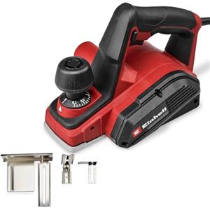 Einhell Pialla elettrica TC-PL 800 (800 Watt, largh. 82 mm, prof. sgrossatura fino a 2 mm, battuta profonda/parallela, pattino parcheggio, adatt. aspirazione, incl. 2 lame reversibili in metallo duro)