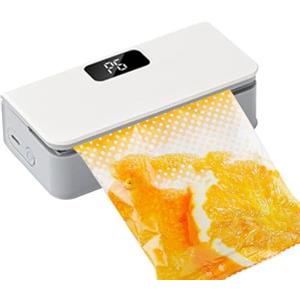 Generico Sigillante mini sacchetti | Termosigillatrice ricaricabile taglierina | Macchina termosigillatrice con display potenza a LED e 6 marce | Risigillatrice sacchetti Plasticas Sigillatrice termica