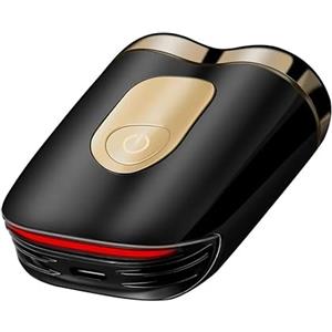 METZ Skyworth Metz SuperCar Rasoio Elettrico Uomo, Rasatura Secco Umido Impermeabile IPX7 8000 RPM, Testina Magnetica, Doppio Retino, 60 min Autonomia, Ricarica Rapida 1h USB-C, Nero