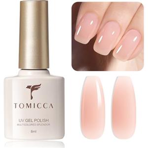 TOMICCA Smalto UV, Colori Nude Gel Smalto UV/LED Soak-Off Smalto in Gel per Unghie Adatto per Principianti, Nail Art Salon DIY Casa, 8ML