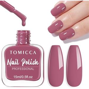 TOMICCA Smalto viola, 15 ml, lucido, ad asciugatura rapida, a lunga durata, sfoderabile a base d'acqua, per nail art fai da te