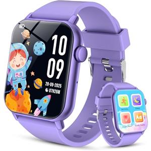 taopodo Smartwatch per Bambini 3-12 con Fitness Tracker, Orologio Smartwatch Bambini con Contapassi, Giochi, Frequenza Cardiaca,Monitor del Sonno,IP68 Impermeabile per Smart Watch Bambino Audiobook,Study Card