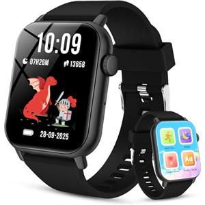 taopodo Smartwatch per Bambini 3-12 con Fitness Tracker, Orologio Smartwatch Bambini con Contapassi, Giochi, Frequenza Cardiaca,Monitor del Sonno,IP68 Impermeabile per Smart Watch Bambino Audiobook,Study Card