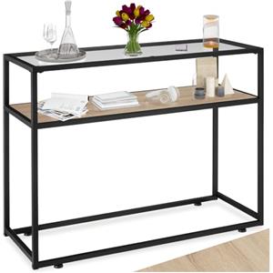 tectake® Tavolo Consolle Ingresso, Consolle Dietro Divano, Tavolo Salvaspazio, Tavolino Ingresso, Mobile Entrata Moderno - 100 x 41 x 80,5 cm, Industriale Chiaro