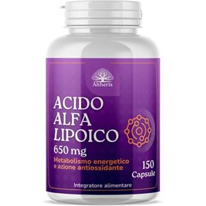 Altheris Acido Alfa Lipoico ALA 650mg 150 Capsule ad Alto Dosaggio - Metabolismo Energetico, Antiossidante Contro Stress Ossidativo - Integratore Made in Italy