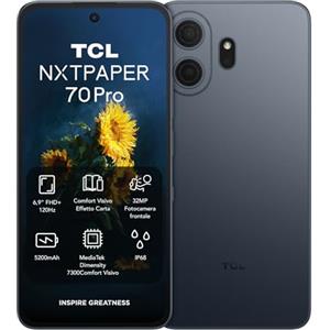 TCL Smartphone Android NXTPAPER 70 Pro 5G, Smartphone con display NXTPAPER 4.0 da 6,9", fotocamera 50MP OIS, 256GB+8GB, chipset Dimensity 7300, colore blu stellare
