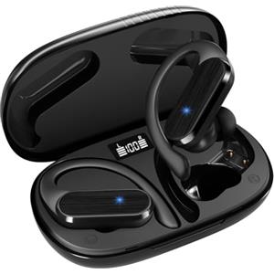 Caijin Cuffie Bluetooth 5.3 Sport, Auricolari In-Ear Stereo 3D HiFi, 60 Ore Cuffie Wireless con Display LED, Ricarica rapida USB-C, Compatibili iOS Android, Cuffie Senza Fili Corsa Running