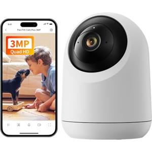 SwitchBot 2K Telecamera di sorveglianza interna, Telecamera Wi-Fi per sorveglianza interna con copertura del campo visivo a 360°/115°, Riconoscimento delle persone, Rilevamento del movimento, Audio
