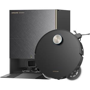DREAME X50s Ultra Robot Aspirapolvere e Lavapavimenti, Ultrasottile 7,95 cm, Supera Ostacoli 8.8 cm, 35.000 Pa, Auto-Svuot./Riemp./Pulizia, 0 Grovigli, Rileva 280+ Ostacoli, Nero
