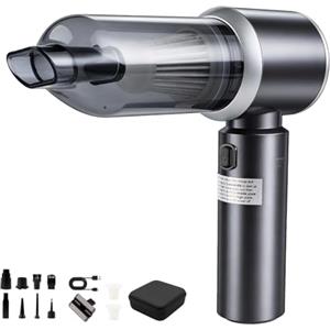NewAusen Aspirabriciole Senza Fili 16000Pa 3 in 1 | Aspirapolvere Auto Portatile con Motore Brushless | Aspiratore e Soffiatore 3 Velocità | USB-C Mini Potente per Auto, Ufficio e Casa