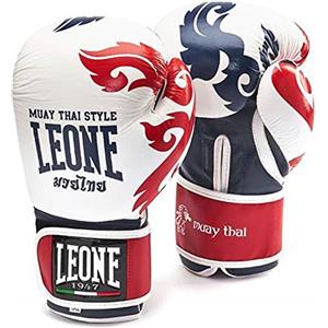 LEONE 1947 Muay Thai Guantoni Boxe, Unisex - Adulto, Bianco, 14 Oz