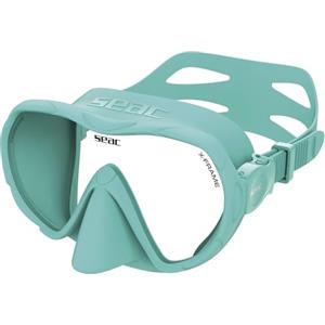 SEAC X-Frame Maschera da Immersione Frameless in Silicone con Monolente in Vetro Temperato | Visione Nitida e Stabilità in Acqua, Volume Ridotto | Per Immersione e Snorkeling - Made in Italy