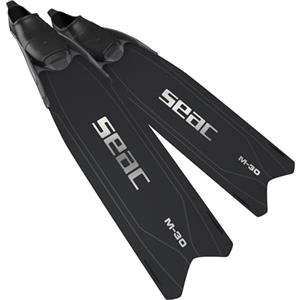 SEAC M-30 Pinne da Apnea/Pesca subacquea a Pala Intercambiabile-Pinne Lunghe in Tecnopolimero ad Alto Modulo, Scarpetta Morbida con Longheroni Corti, Angolo 30° ideale anche per Immersioni con Bombole
