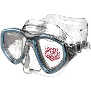 SEAC Clear - Maschera Subacquea Doppia Lente in Silicone | Maschera per Immersioni e Snorkeling Antifog Low Volume