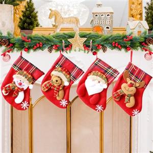 UEOTO Calza Befana Vuota Piccola, Calze della Befana Vuote Calze Natalizie da Appendere Personalizzate per Bambini, Calza di Babbo Natale da Riempire da Personalizzare Decorazione Natalizia Albero Camino