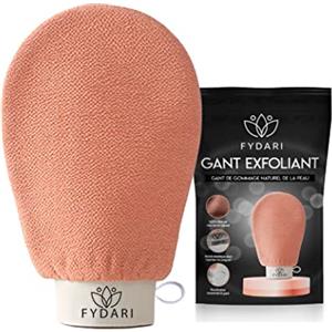 Fydari Guanto esfoliante, guanto scrub pelle naturale, guanto crine, guanto Kessa Hammam e Spa, guanto esfoliante corpo, guanto scrub corpo Fydari per uomini e donne