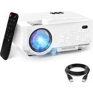 HOPVISION Proiettore, 12000Lumen 4K Supportato, Mini Proiettore Portatile WiFi Bluetooth Full HD 1080P, Videoproiettore Home Cinema Compatibile con Smartphone/HDMI/USB/Laptop/Fire Stick/PS5