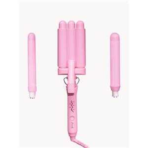 Mermade The Style Wand - Arricciacapelli con 3 teste intercambiabili, ceramica ionica, colore Pink
