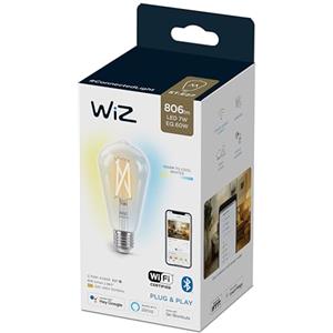 WiZ Lampadina Edison Smart LED WiFi, Luce Bianca da Calda a Fredda, Filamento, E27, equivalente a 60W, Tecnologia SpaceSense, Controllo Vocale (Alexa, Apple HomeKit, Google Home)