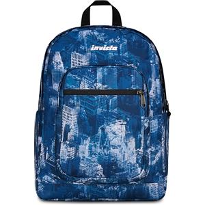 INVICTA Zaino Scuola Invicta Jelek Fantasy Blue Urban 34 Litri Tasca PC