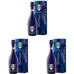 Bottega Prosecco DOC Ufficiale SSC Napoli Edizione Limitata Scudetto Serie A con Astuccio - 750ml (Confezione da 3)