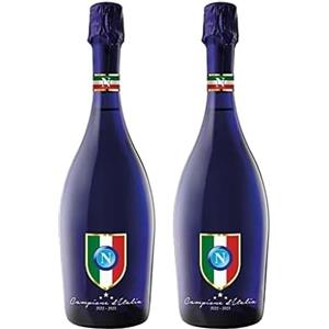 Bottega Prosecco DOC Ufficiale SSC Napoli Edizione Limitata Scudetto Serie A 2022/2023-750ml (Confezione da 2)