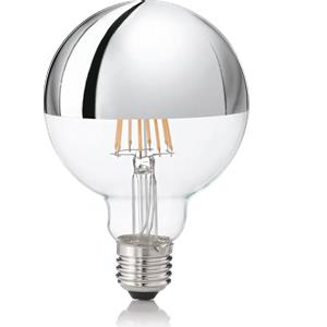 Ideal Lux Lampadina LED Globo E27 8W Cromo 3000K - Kit da 10 Lampadine