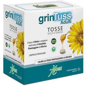 Aboca Grintuss - Compresse Orosolubili per Tosse Secca e Grassa, 20 Compresse con Miele e Complessi Molecolari