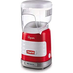 Ariete Pop Corn Party Time 2956, Macchina Pop Corn con Cottura ad Aria Calda, Incluso Dosatore, 60gr di Pop Corn in 2 Minuti, 1100 W, Rosso