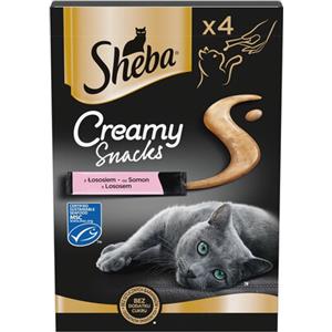 SHEBA Creamy Snacks crema per gatti con salmone 4x12g