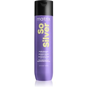 MATRIX Total Results So Silver Shampoo 300 ml - Shampoo Antigiallo per Capelli Biondi e Grigi con Pigmenti Viola