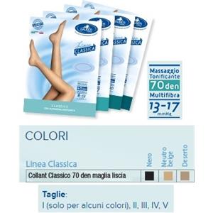 DESA PHARMA Srl Sauber Collant 70 Denari Nero Taglia 5 - Maglia Liscia con Compressione Graduata e Mutandina Anatomica