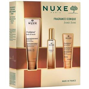 Nuxe Cofanetto Prodigieux 2024: Profumo 30ml, Olio Doccia 100ml e Latte Corpo 30ml con note di Fiore d'Arancio, Magnolia e Vaniglia