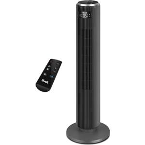 LEVOIT Ventilatore a Torre con Telecomando 92CM, Serie Classica| 92 cm, Ventola di Raffreddamento Silenziosa 23 dB, 3 Modalità, 5 Velocità, Oscillazione 90° Timer 12H, Display LED, Grigio Elegante